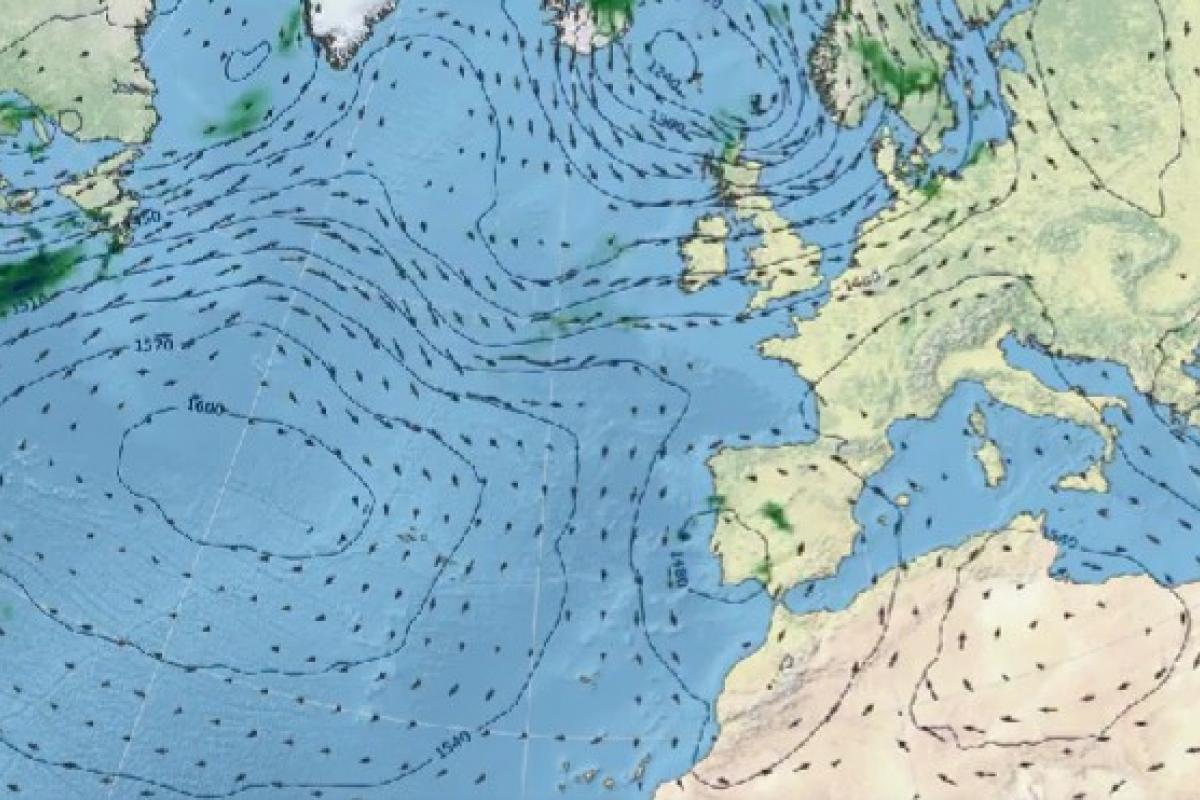 Mapa de previsión de AEMET