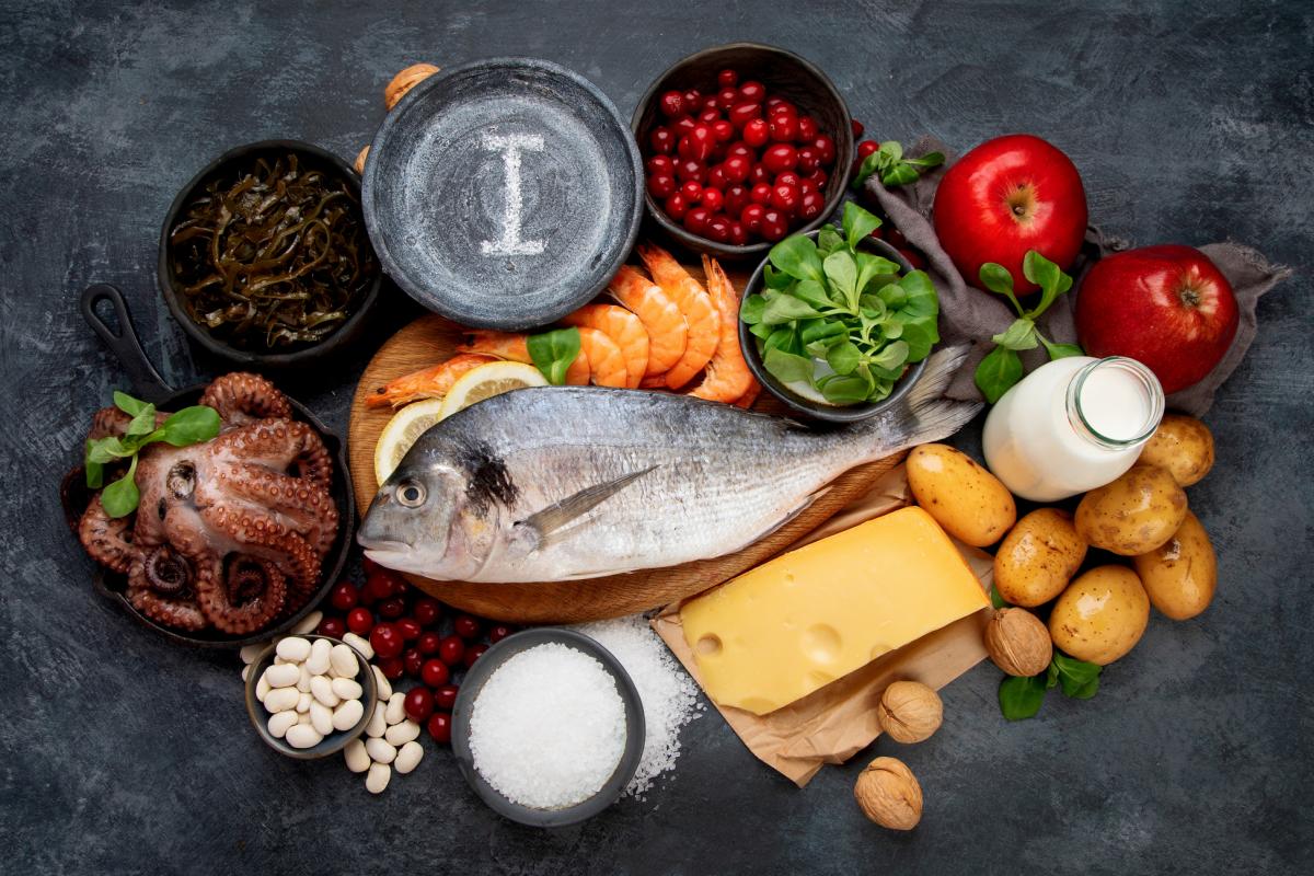 Algunos alimentos ricos en yodo.