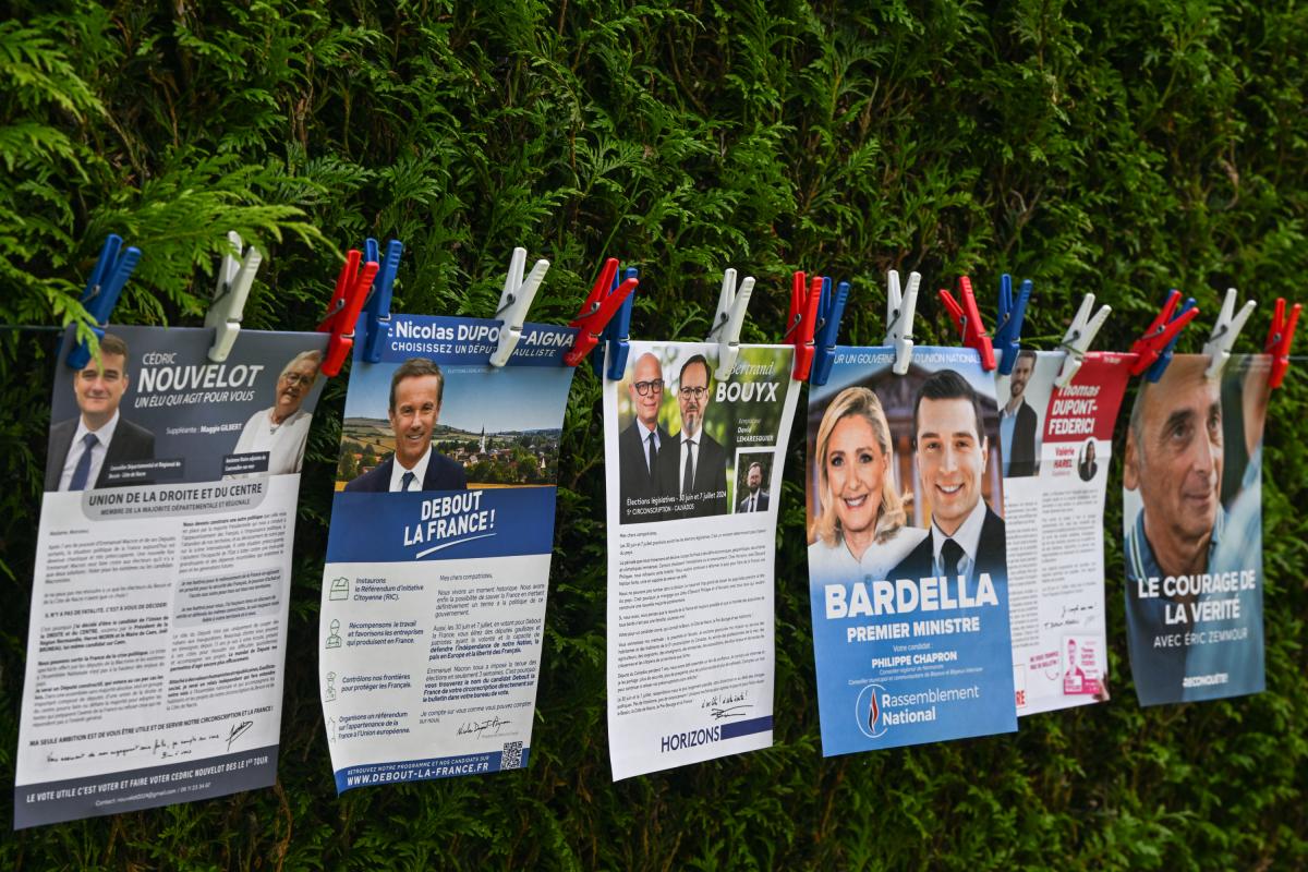 Carteles electorales en Francia.