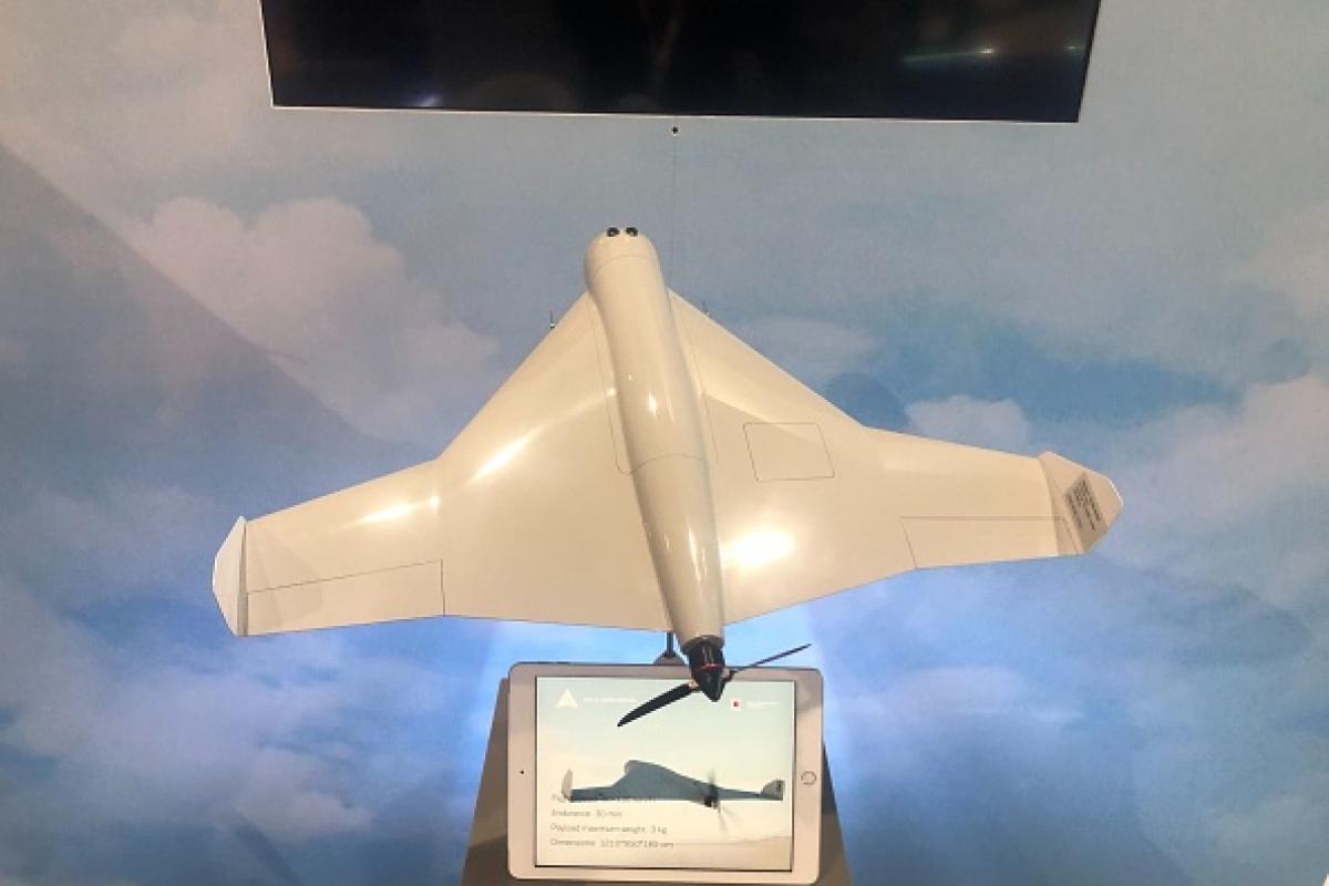 Imagen de archivo de una maqueta del dron System KYB-UAV del consorcio del Grupo Kalashnikov y ZALA AERO durante una exposición en una feria internacional militar en Abu Dhabi (Emiratos Árabes Unidos).