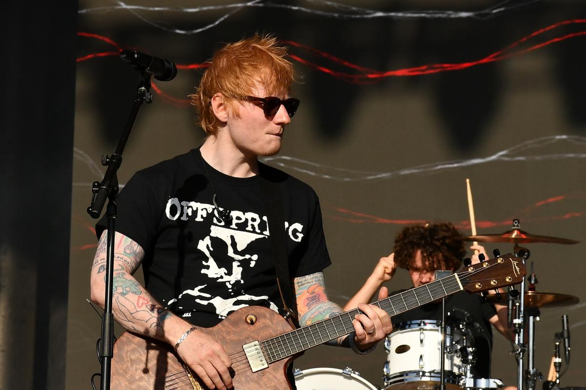 Ed Sheeran, en un concierto.