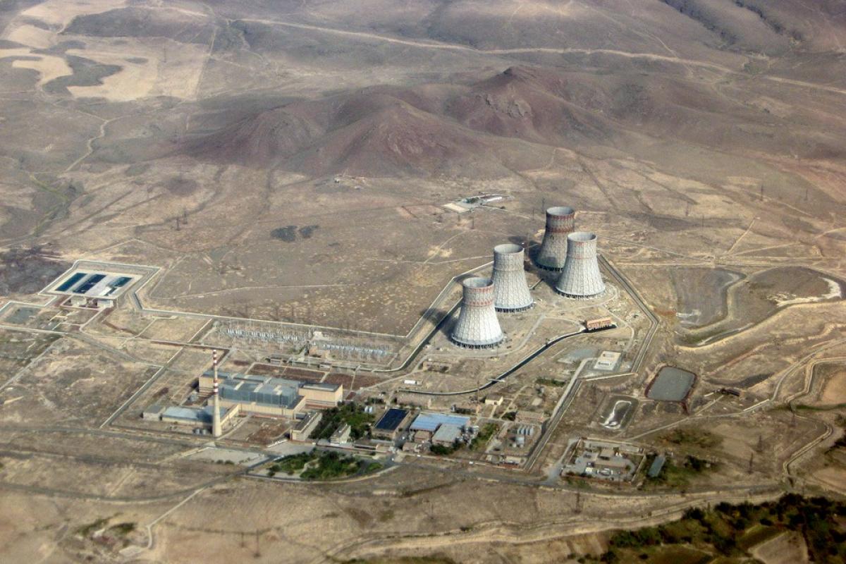 Vista aérea de la central nuclear de Metsamor, en Armenia.