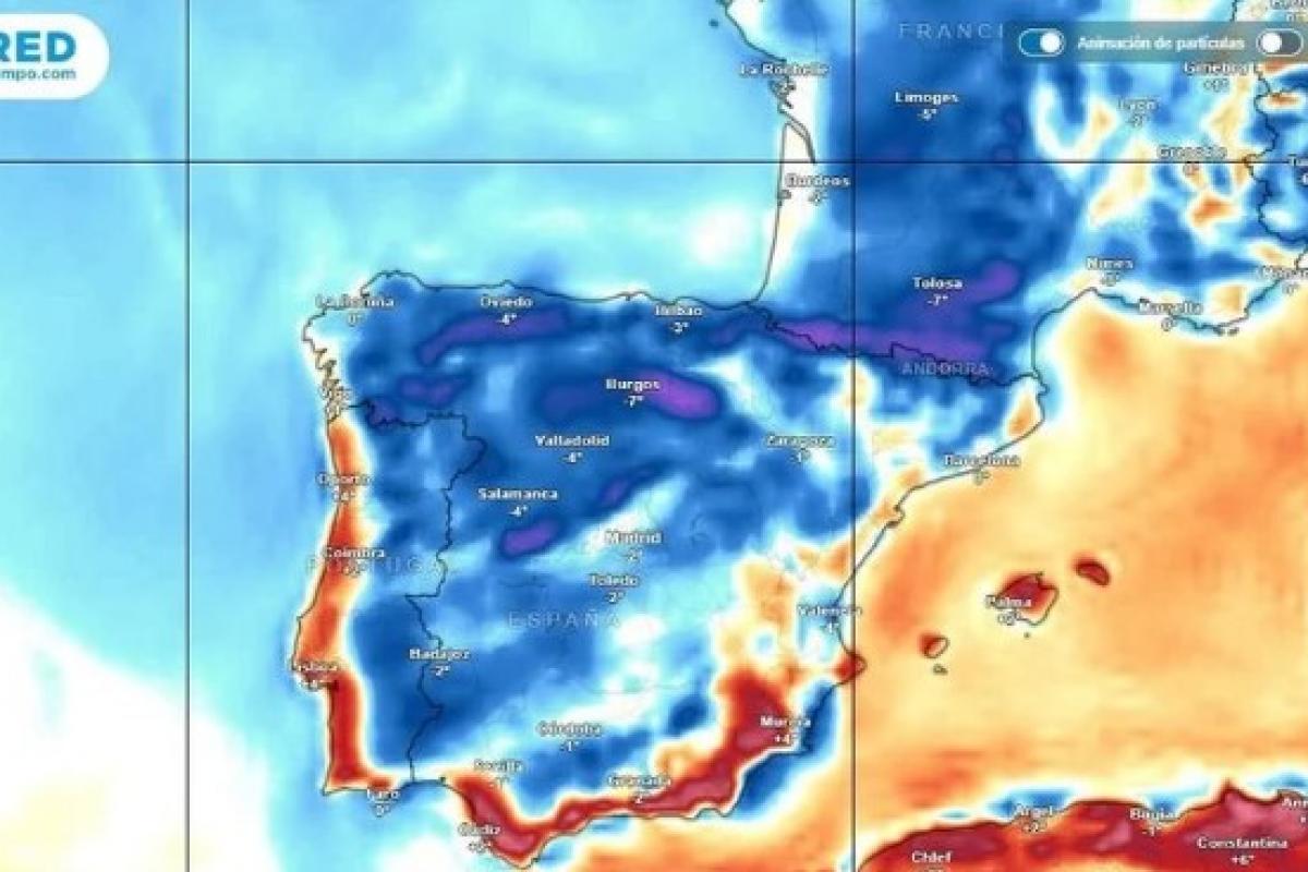 Mapa meteorológico de este viernes, según Meteored
