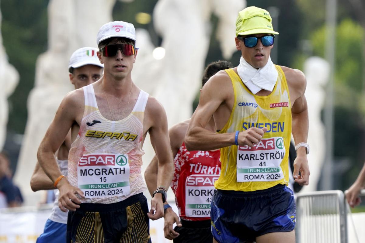 Paul Mc Grath, en la prueba de los 20 kms. del reciente Europeo de Roma