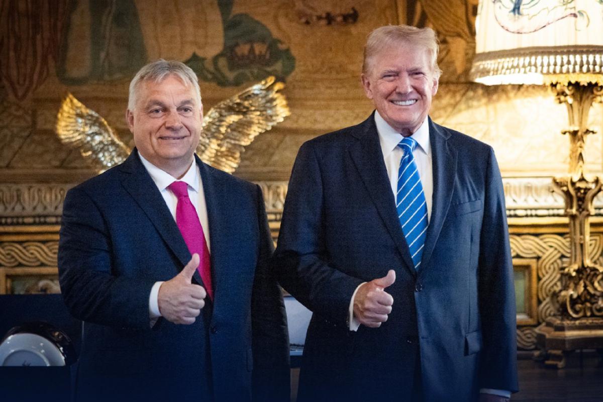 Fotografía de Viktor Orbán y Donald Trump distribuida por el primer ministro húngaro en 'X'.