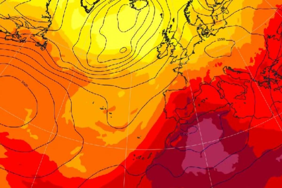 Mapa publicado por la AEMET para estos días en España