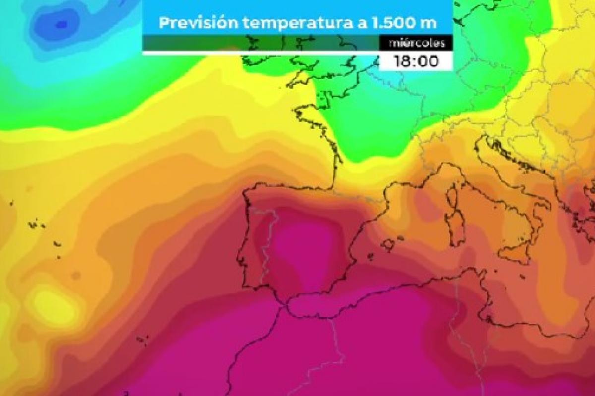 Mapa mostrado por Roberto Brasero