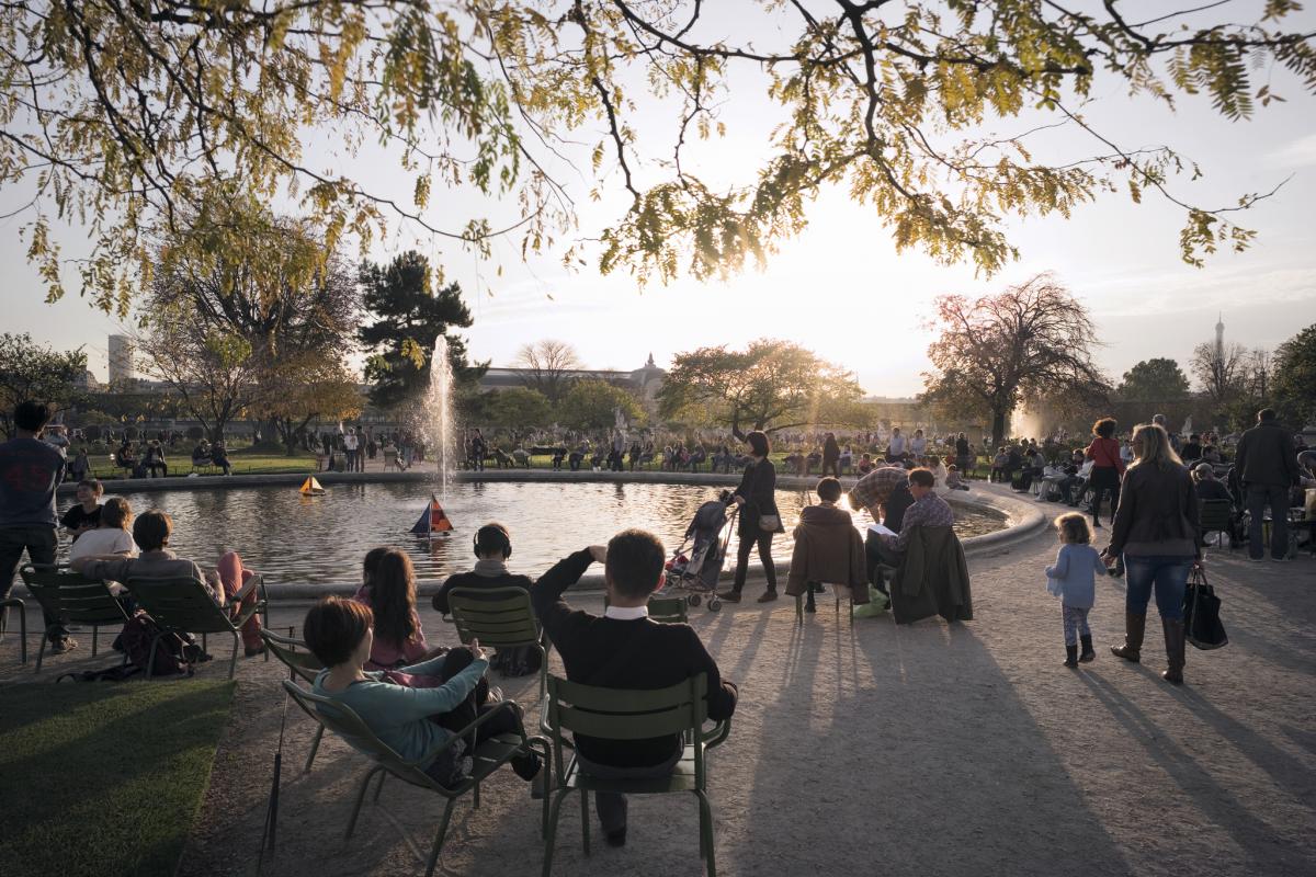 Atardecer en el Jardín de las Tullerías.