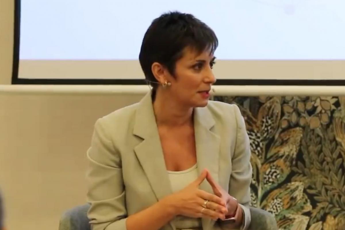 La ministra de ministra de Vivienda y Agenda Urbana, Isabel Rodríguez, durante el 'Encuentro Ser Málaga' en Málaga