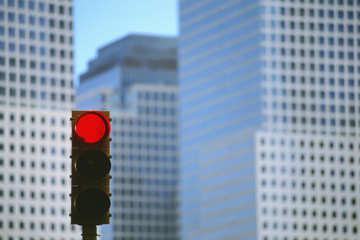 Semáforo en rojo.