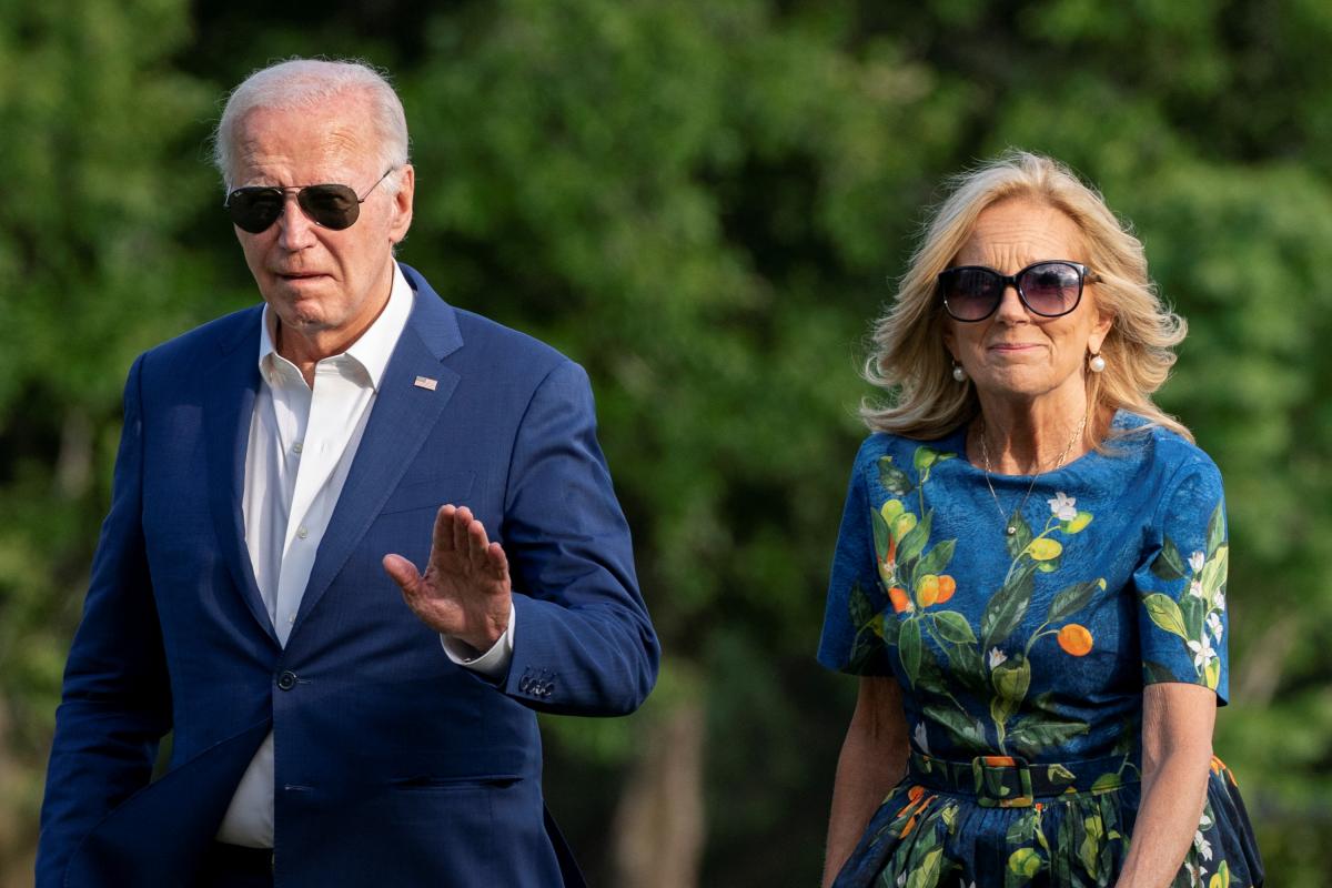 El presidente de Estados Unidos, Joe Biden, junto a la Primera Dama, Jill Biden, a su llegada a la Casa Blanca hace unos días.
