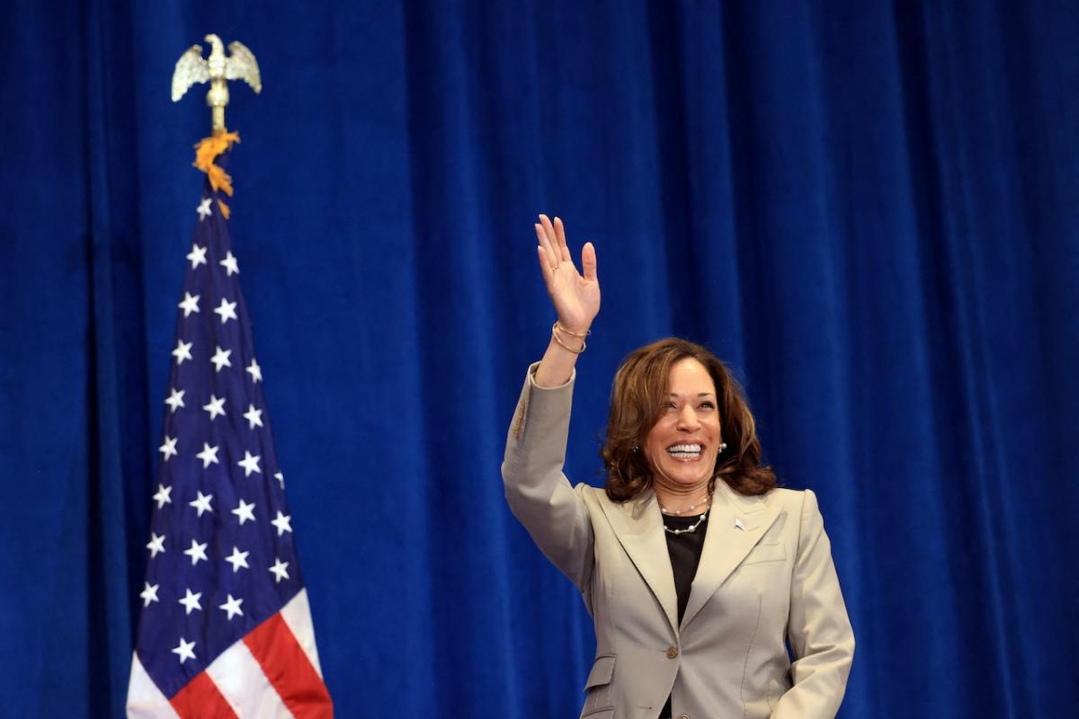 La vicepresidenta Kamala Harris, posible sustituta de Joe Biden en la carrera electoral.