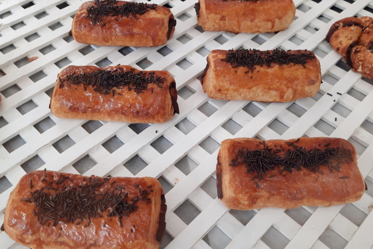 Napolitanas de chocolate.