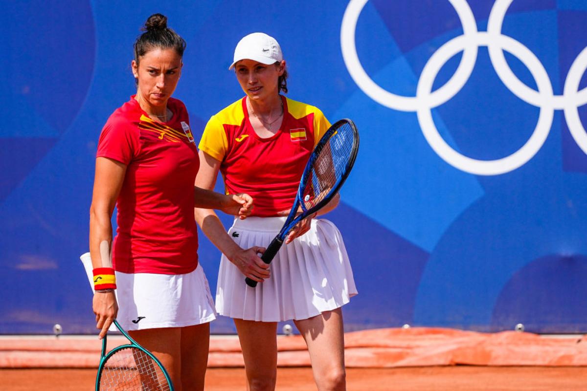 Cristina Bucsá y Sara Sorribes, durante su partido de octavos