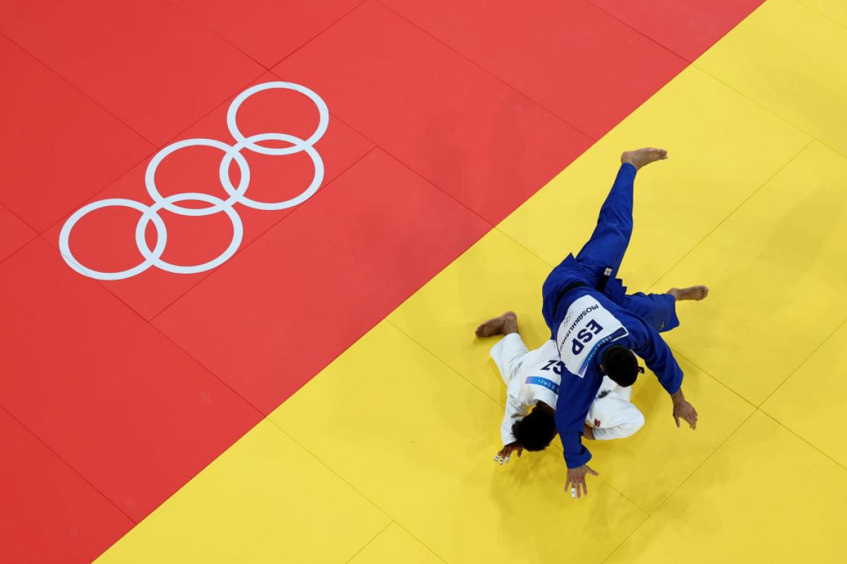 Tristani Mosakhlishvili, en pleno combate en París 2024