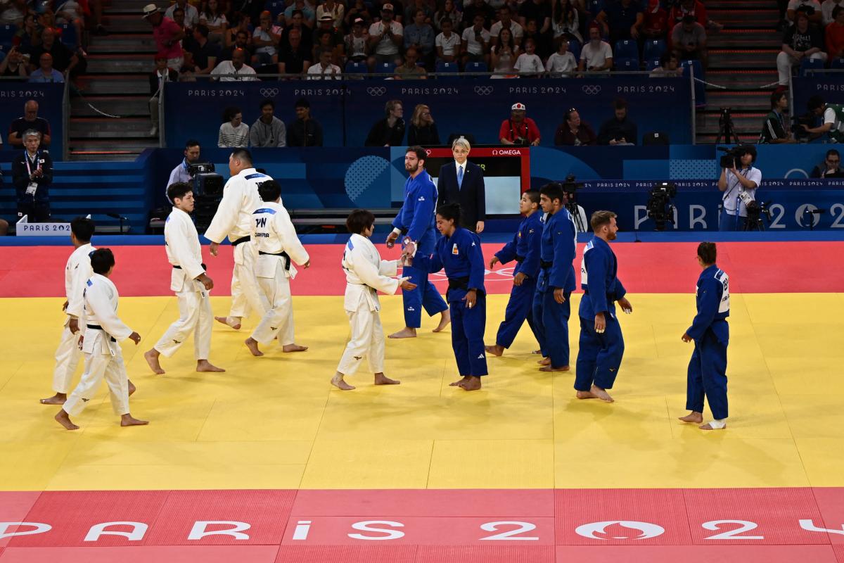 España-Japón de judo en los JJOO.