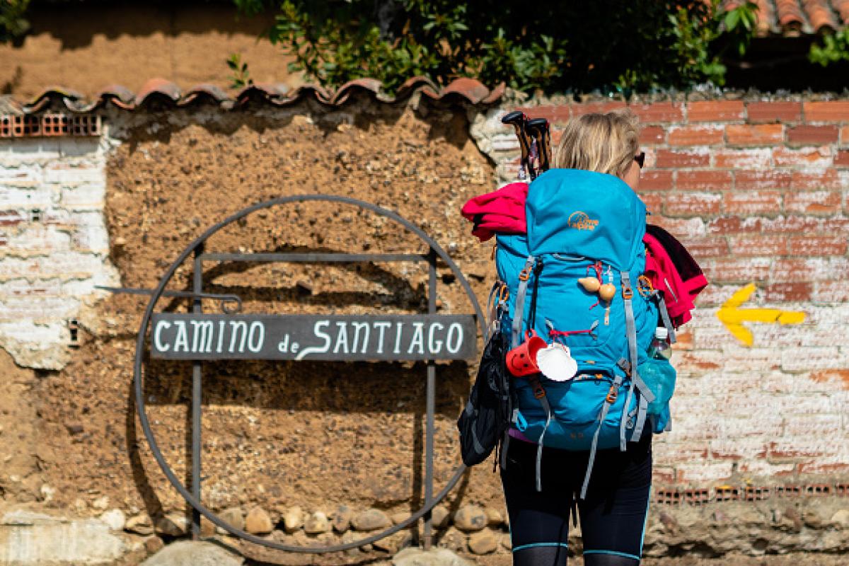 Imagen de archivo de un peregrino en el Camino de Santiago.
