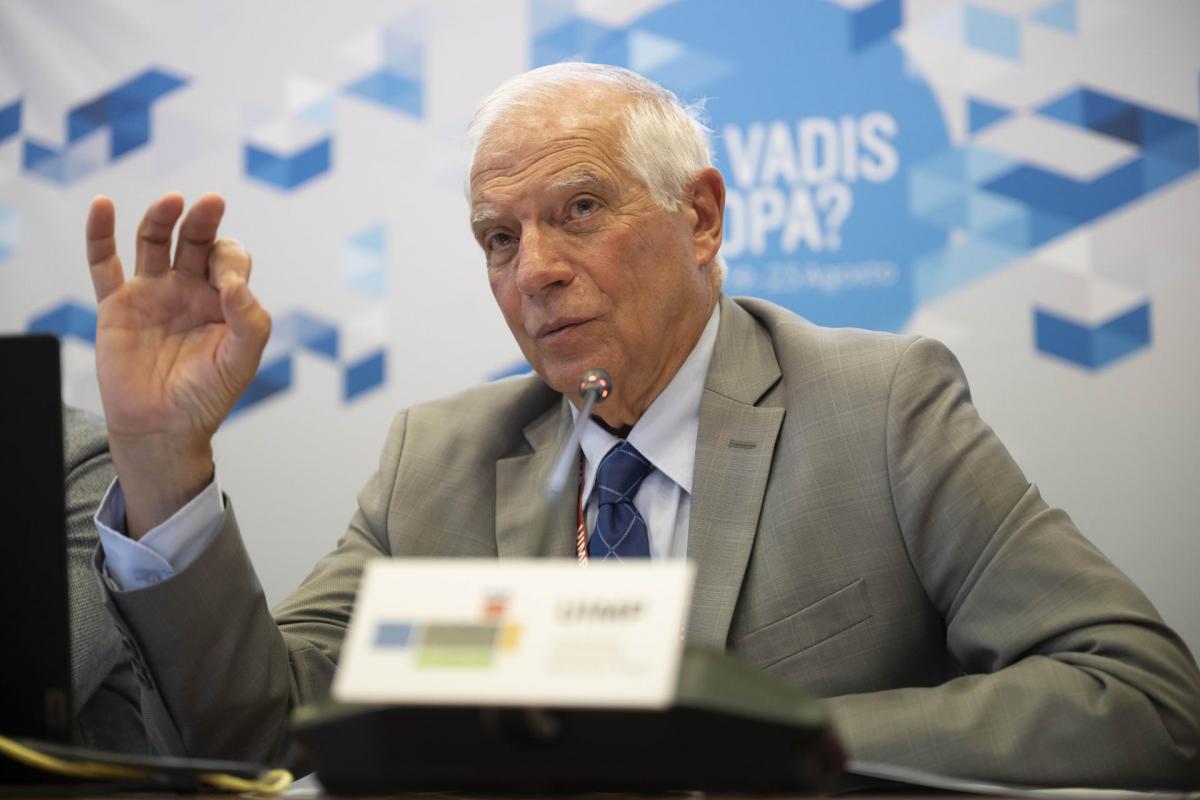 El alto representante de la Unión Europea para Asuntos Exteriores y Política de Seguridad, Josep Borrell, durante una rueda de prensa.