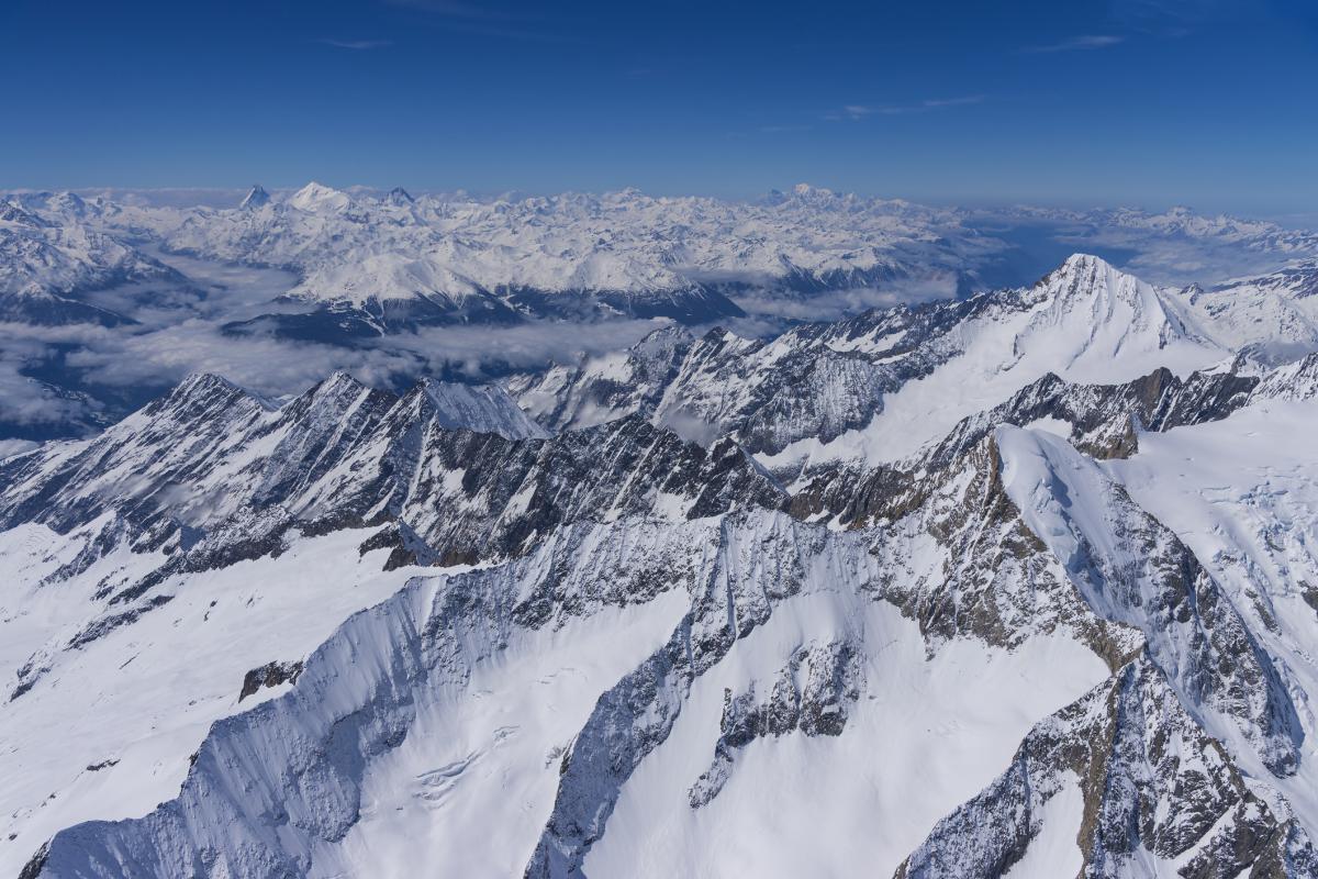 Imagen de archivo de una vista del Mont-Blanc.