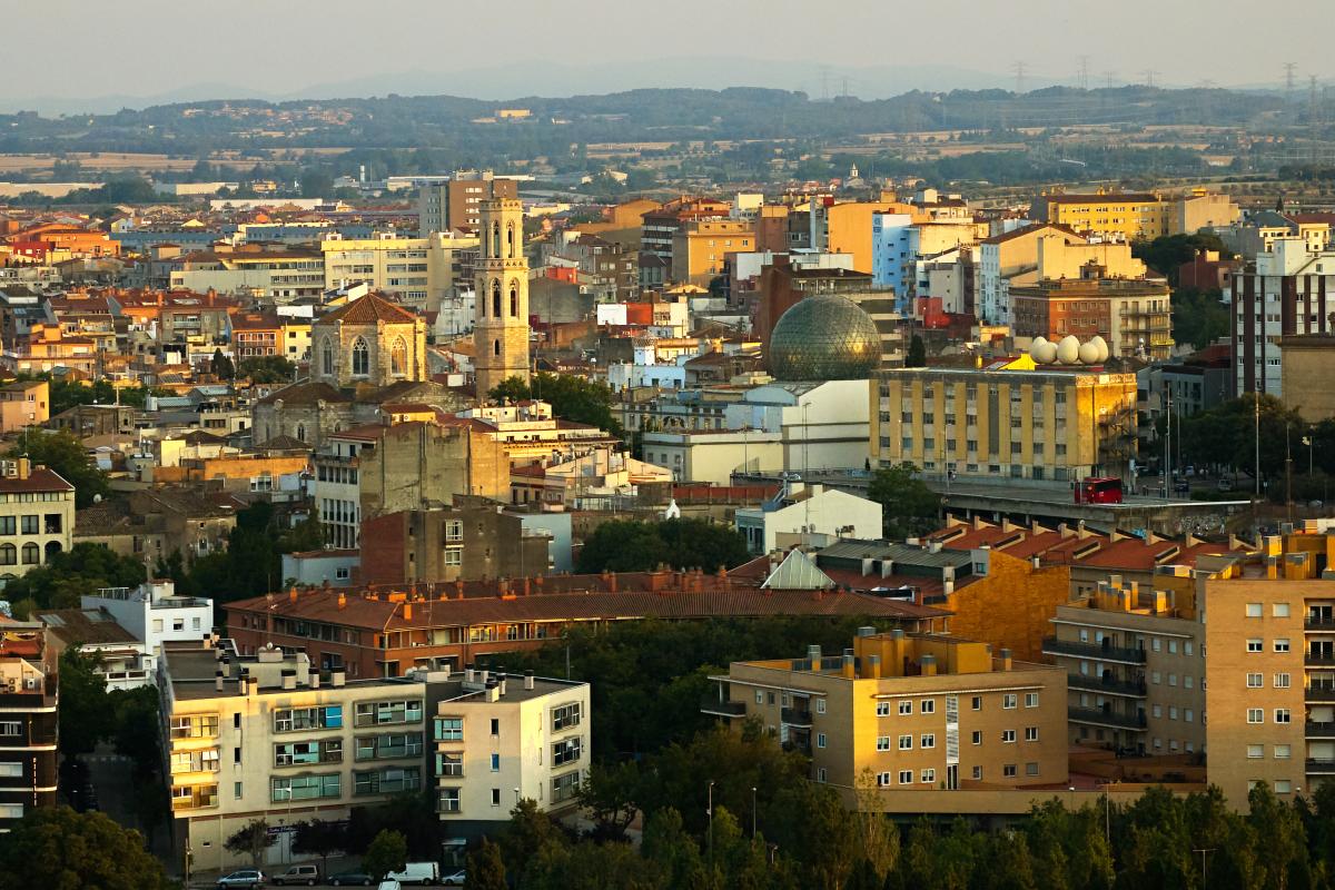 Imagen de archivo de la vista de Figueres (Girona).
