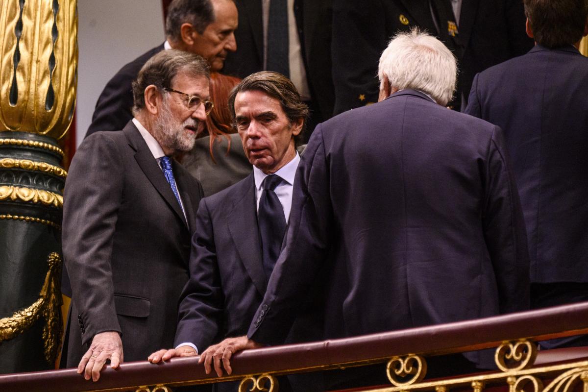 Rajoy, Aznar y Felipe González.