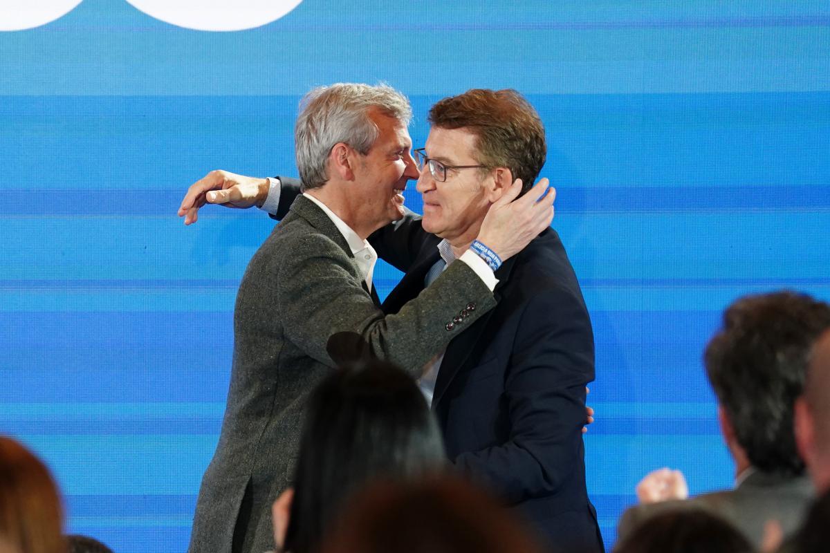 El presidente del PP, Alberto Núñez Feijóo, y el presidente de la Xunta, Alfonso Rueda; en una imagen de archivo.