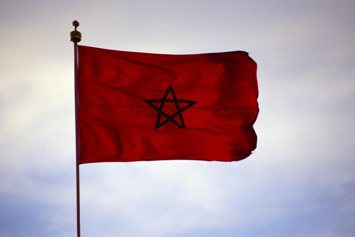Imagen de archivo de una bandera de Marruecos.