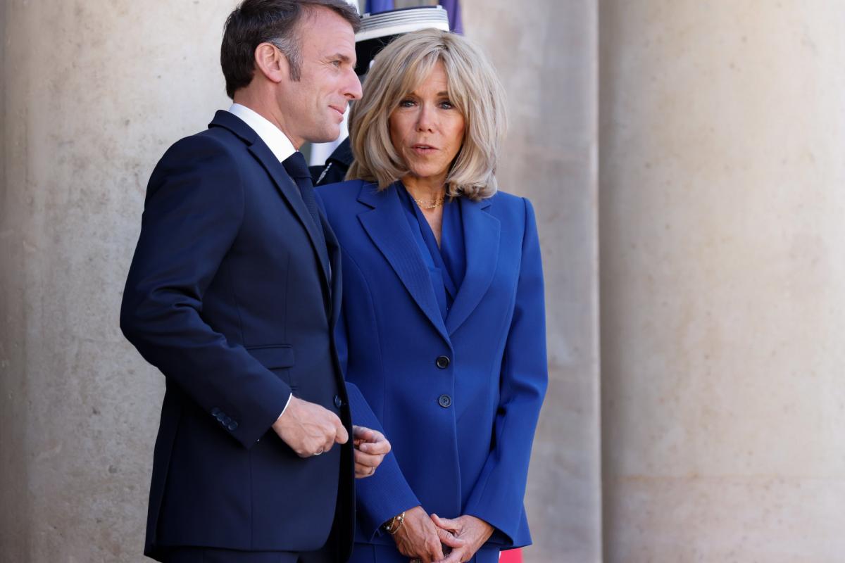 Emmanuel y Brigitte Macron, en una imagen de archivo en París.