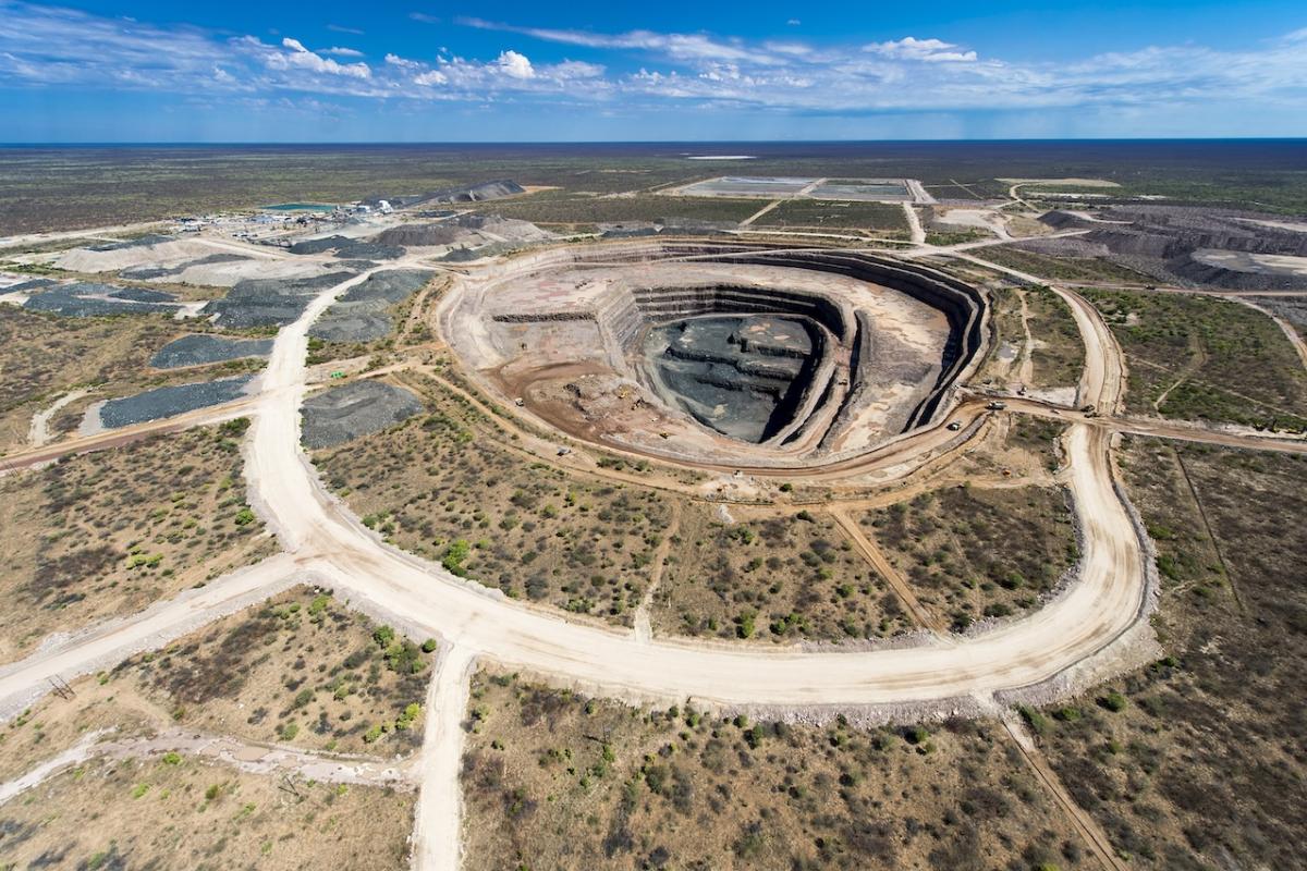 Panorámica de la mina Karowe, en Botsuana, que explota la canadiense Lucara Diamonds.