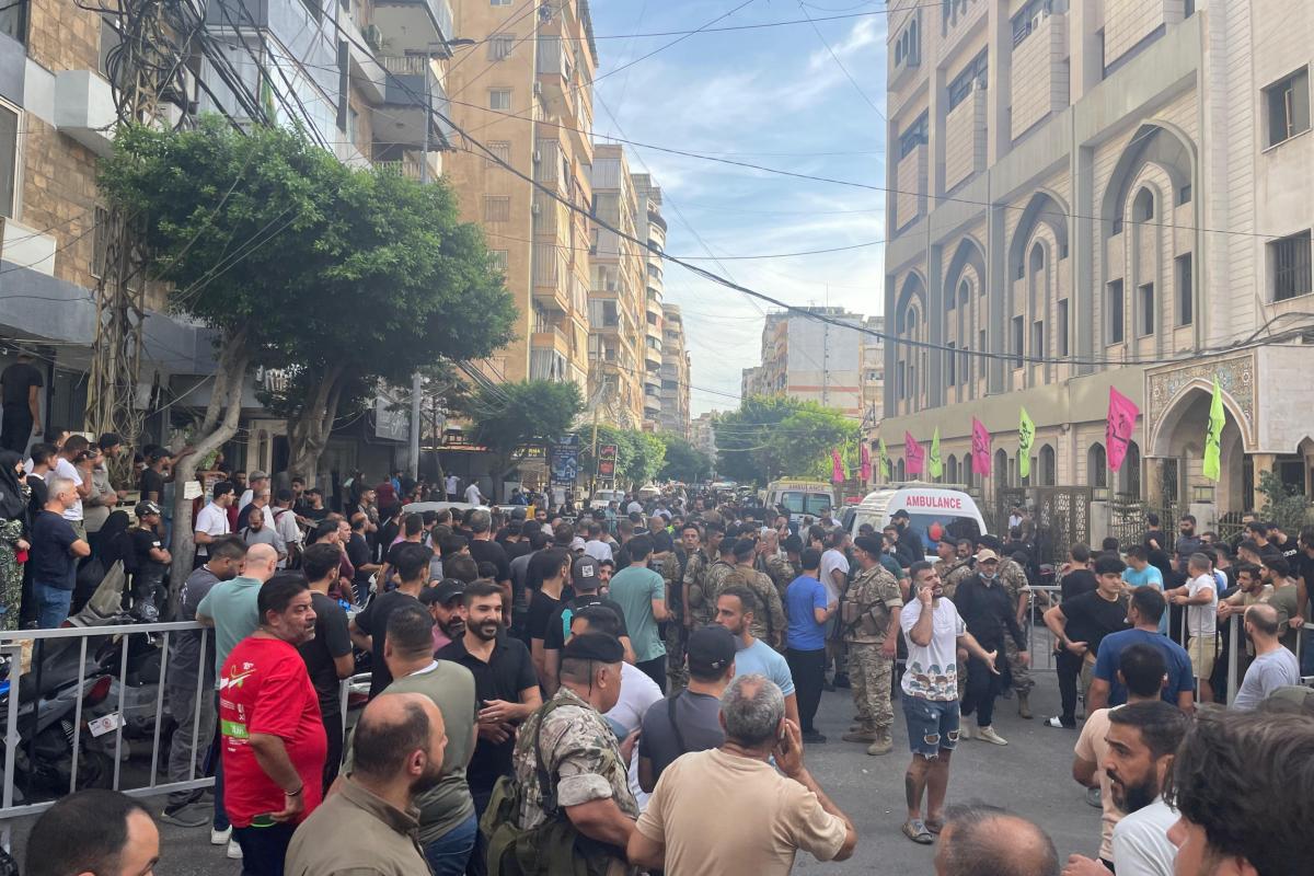 Foto tras el ataque en Beirut.