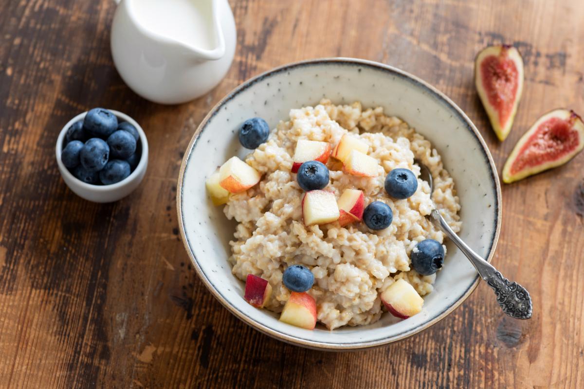 Avena con manzana.
