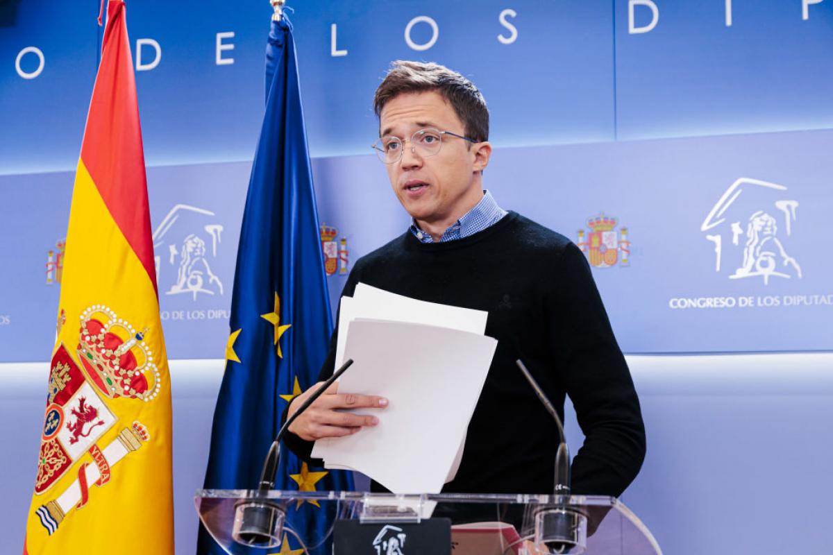 El portavoz de Sumar en el Congreso de los Diputados, Íñigo Errejón, en una imagen de archivo