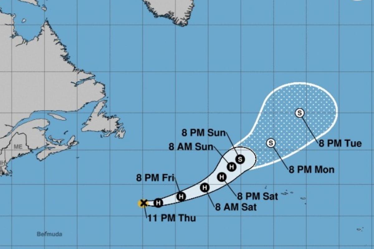 La predicción del huracán Isaac.