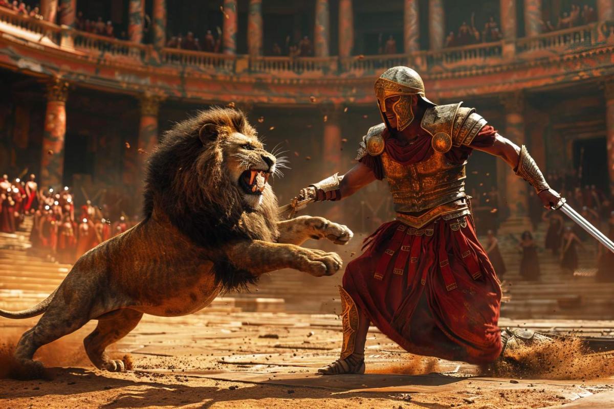 Combate en un circo romano