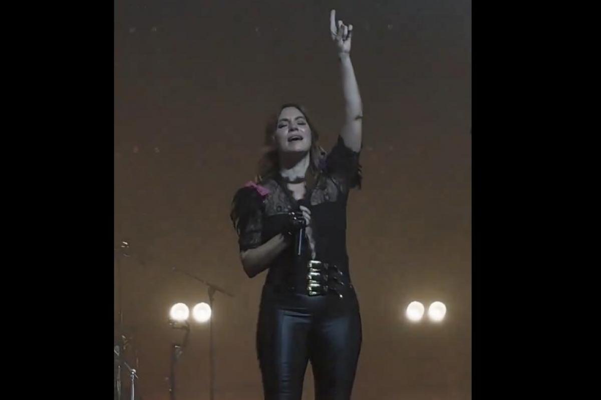 Leire Martínez, en su último concierto con La Oreja de Van Gogh.