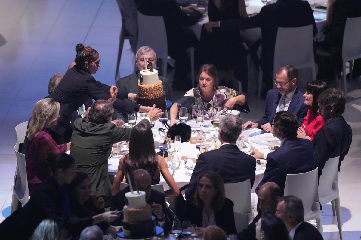Los reyes, durante la cena del Premio Planeta.