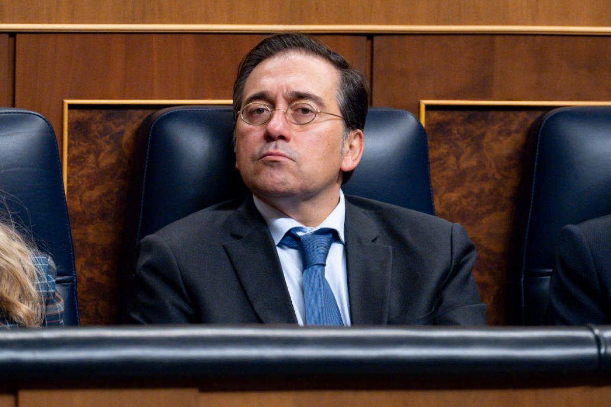 El ministro de Exteriores, José Luis Albares, en el Congreso de los Diputados