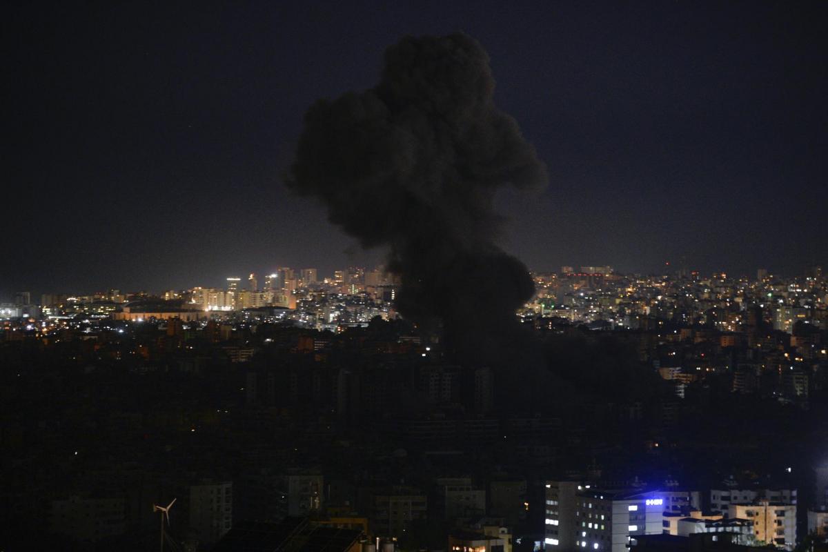 Bombardeo israelí sobre Dahieh, suburbios al sur de Beirut, Líbano.