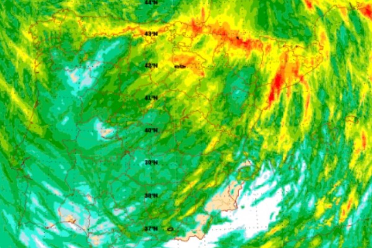 El mapa de precipitaciones de la AEMET para el fin de semana