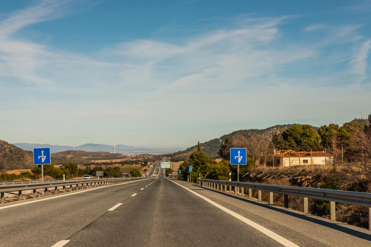 Autopista A-92 a su paso por la provincia de Granada.