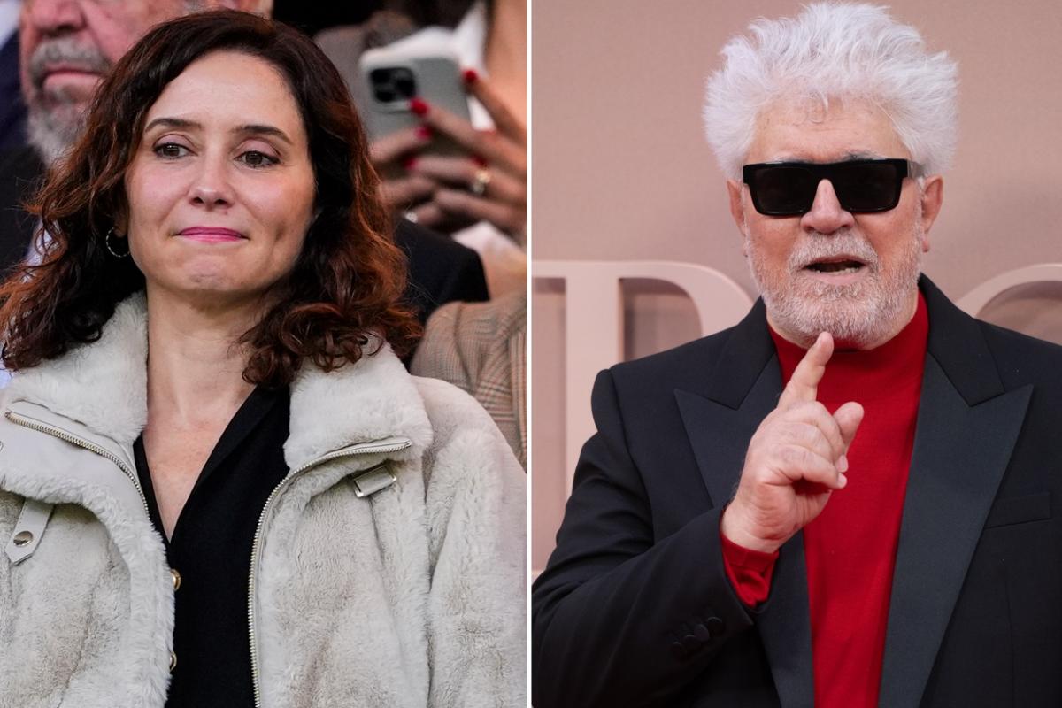 Fotomontaje de Isabel Díaz Ayuso y Pedro Almodóvar