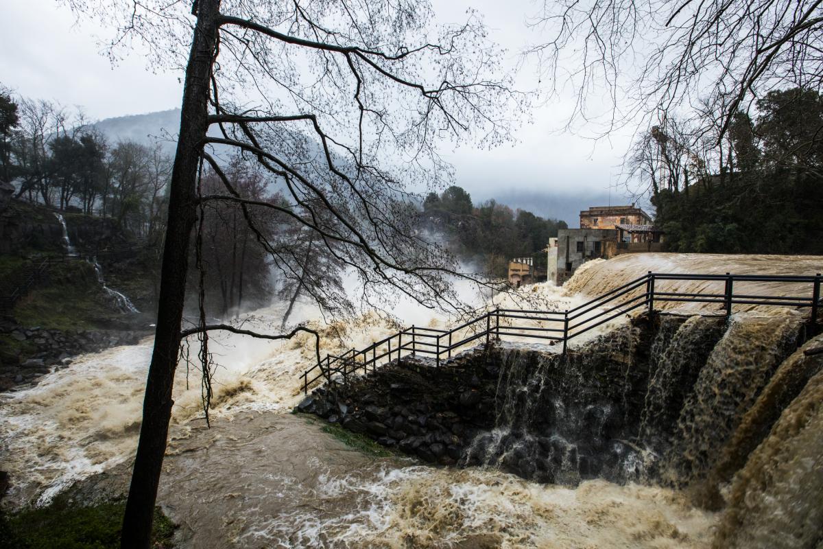 Foto de archivo de una inundación por fuertes lluvias en España.