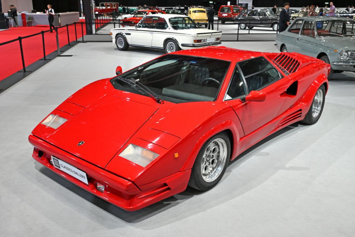 Imagen de un clásico Lamborghini Countach, en la feria automovilística Classics Gallery durante la Geneva Motor Show 2024 (Suiza).
