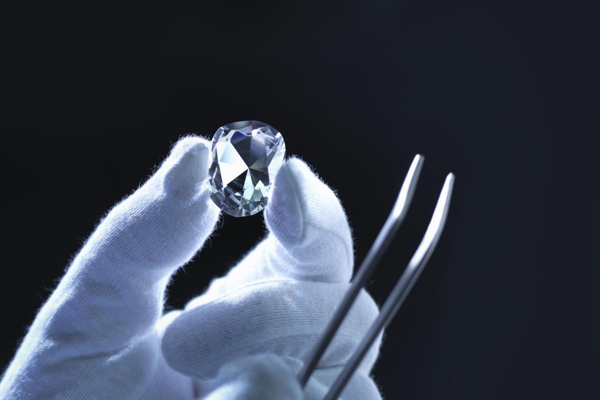 Imagen de archivo de un diamante sintético.