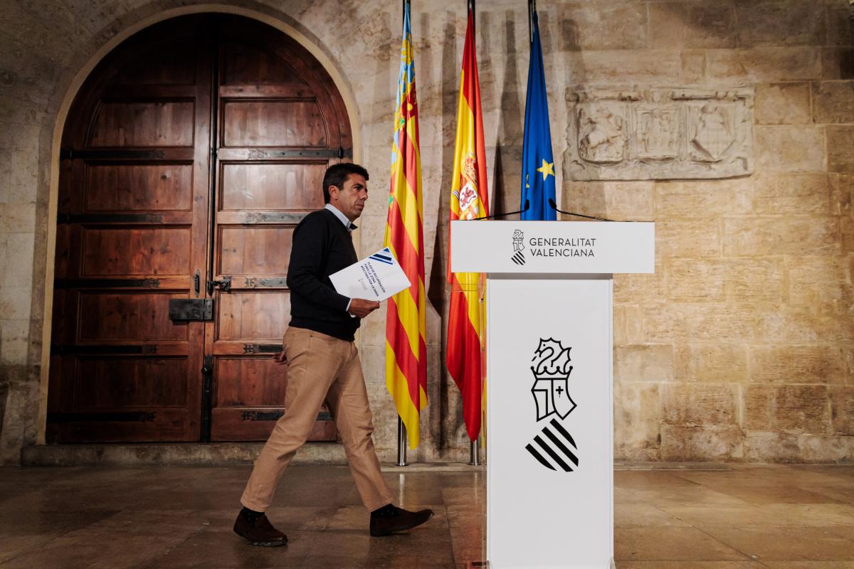 El presidente de la Generalitat Valenciana, Carlos Mazón.