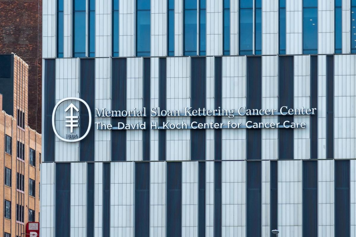 Fachada de la sede del Memorial Sloan Kettering Cancer Center en Nueva York.