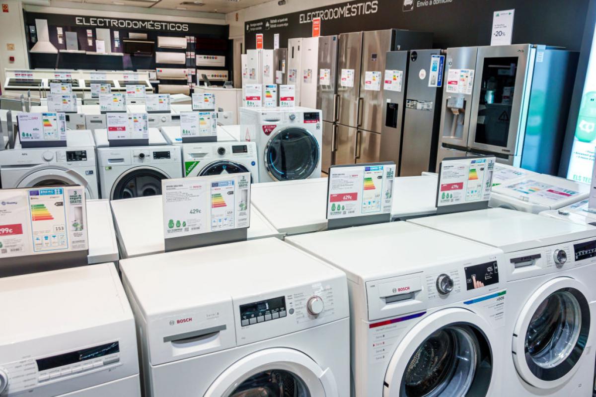 Lavadoras en una tienda