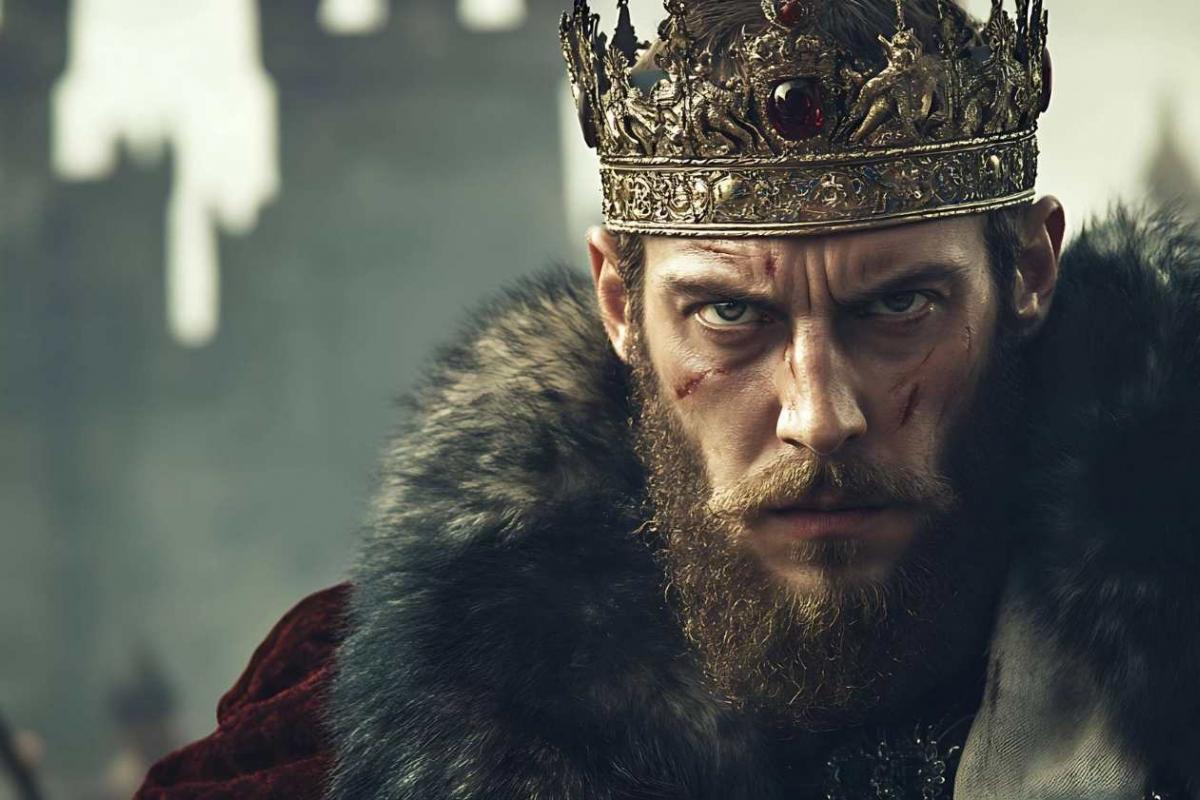 Ilustración digital (IA) del rey Arturo.