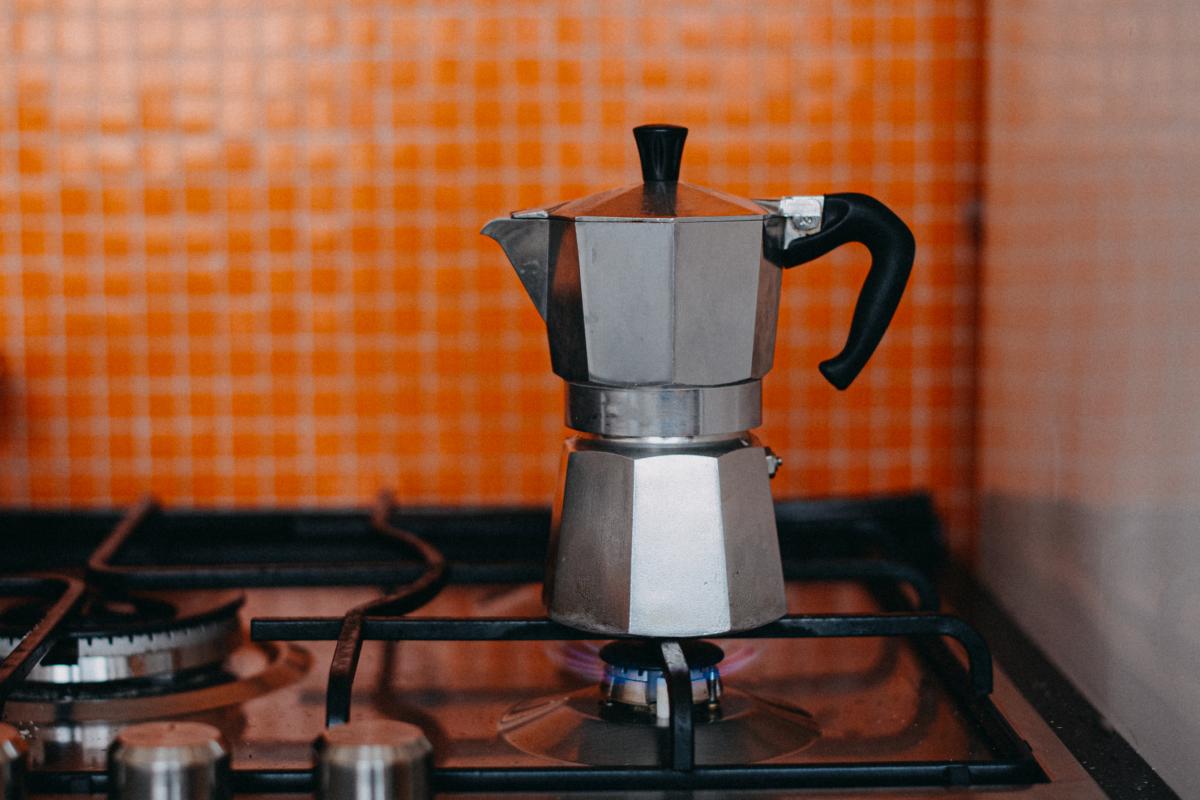 Una cafetera italiana.