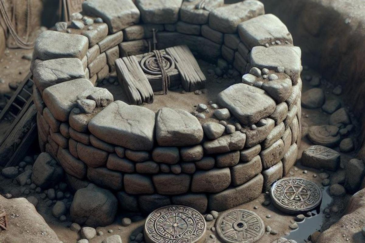 Ilustración digital (IA) de un pozo.